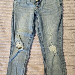 Light Blue Distressed Women Jeans